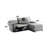 Destiny Gray Linen Sectional Sofa With Dropdown Table
