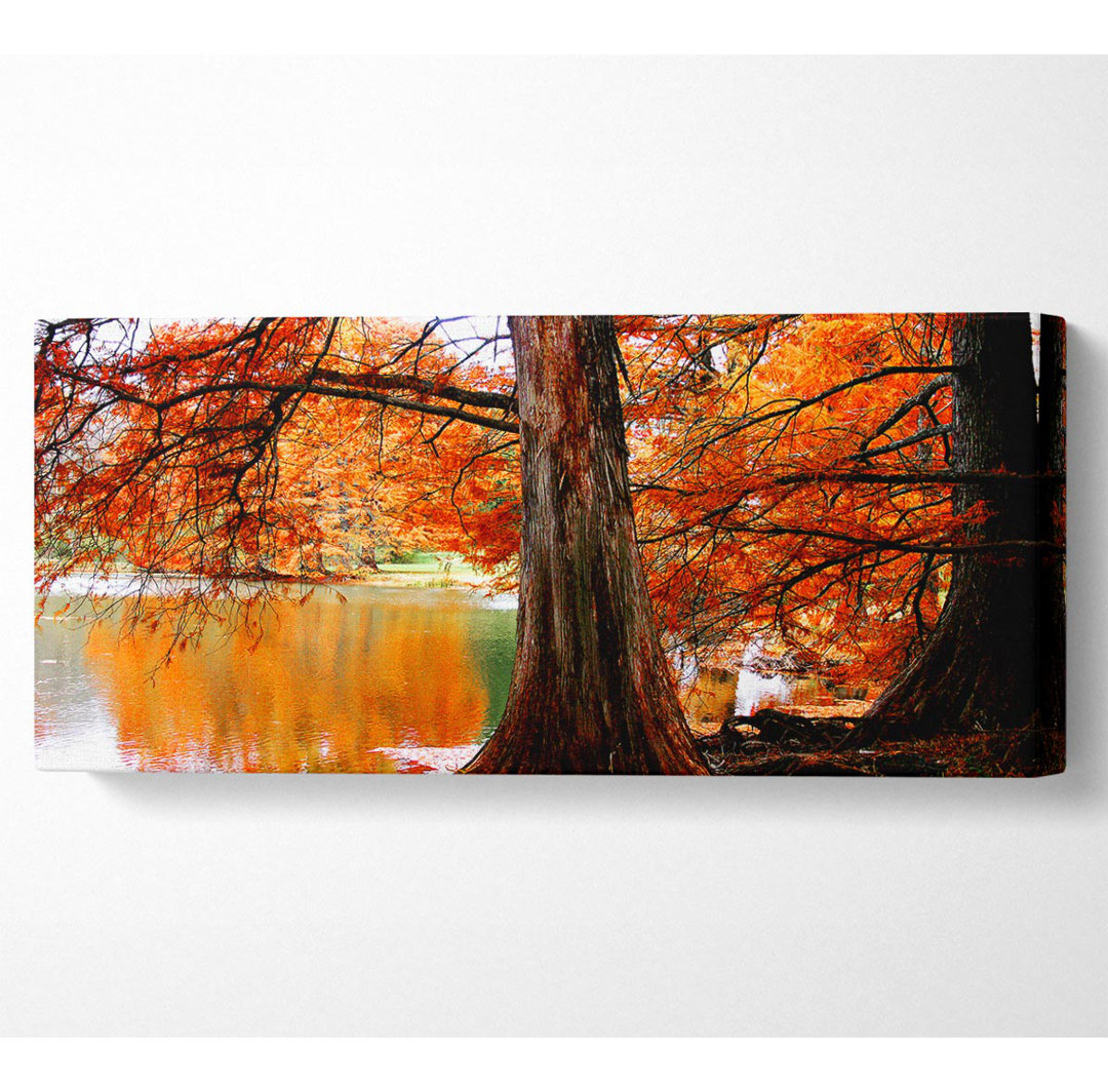 Herbst Orange River Reflections - Kunstdrucke auf Segeltuch