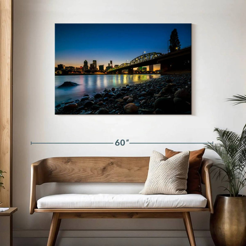 Sireci Portland Skyline Night, 30" H x 45" W