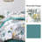 Lunaria 100% Long Staple Cotton King Duvet Cover 3 Pieces Set Summer Tropical Plantain and Floral Pattern Comforter Cover Set-1787963082
