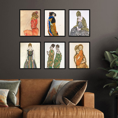 " Egon Schiele " by Egon Schiele 6 - Pieces