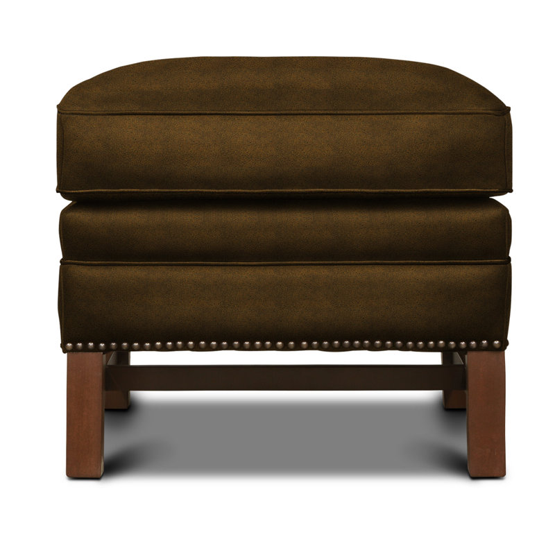 Antoinette Leather Ottoman, Bittersweet (Maestro Artisano), Yes, Nutmeg