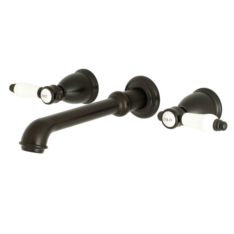 Robinet de salle de bain mural bel air, Bronze huilé