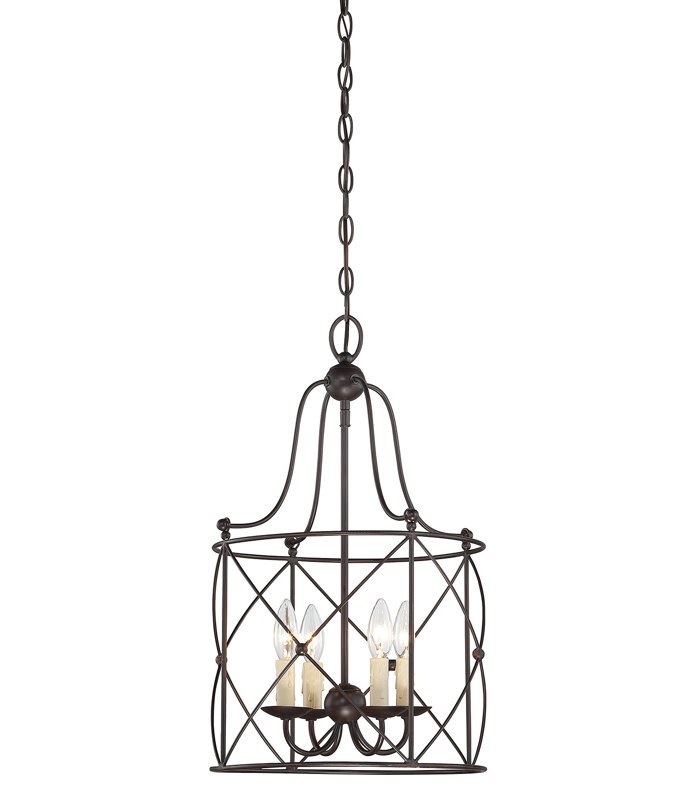 Lustre géométrique à 4 lumières Rina