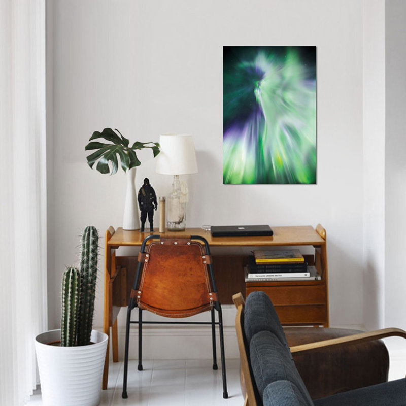 «Aurora Borealis II», impression sur toile, H 18 po x l 12 po x P 1,5 po, Toile tendue, Pas de tapis
