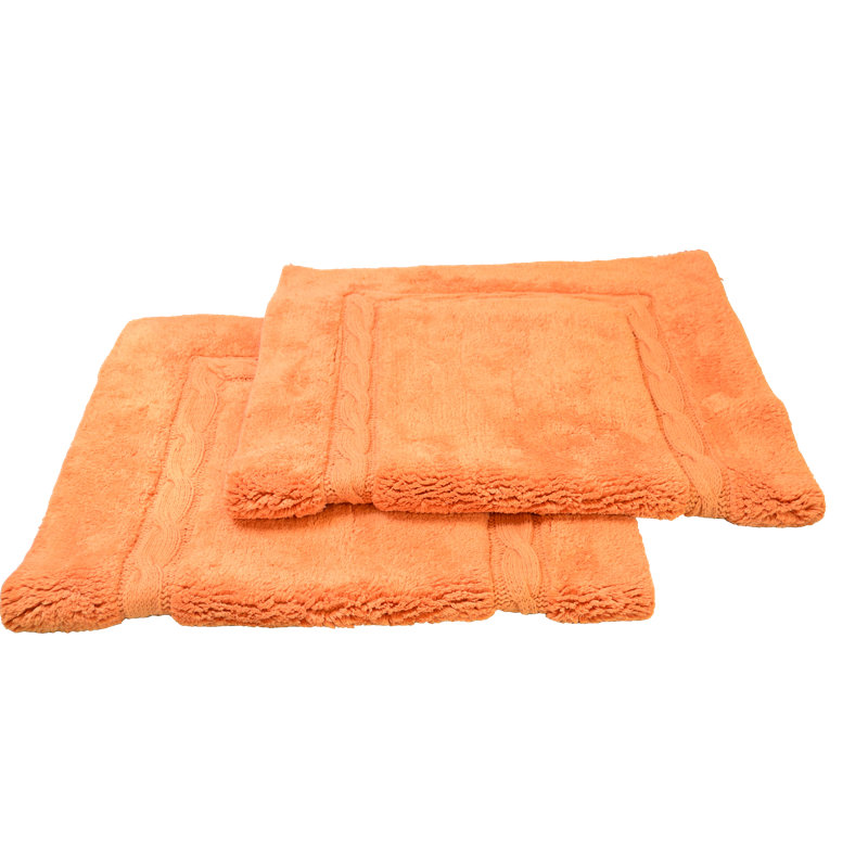 Cotton Bath Rug, Dark Orange, 24"W x 40"L