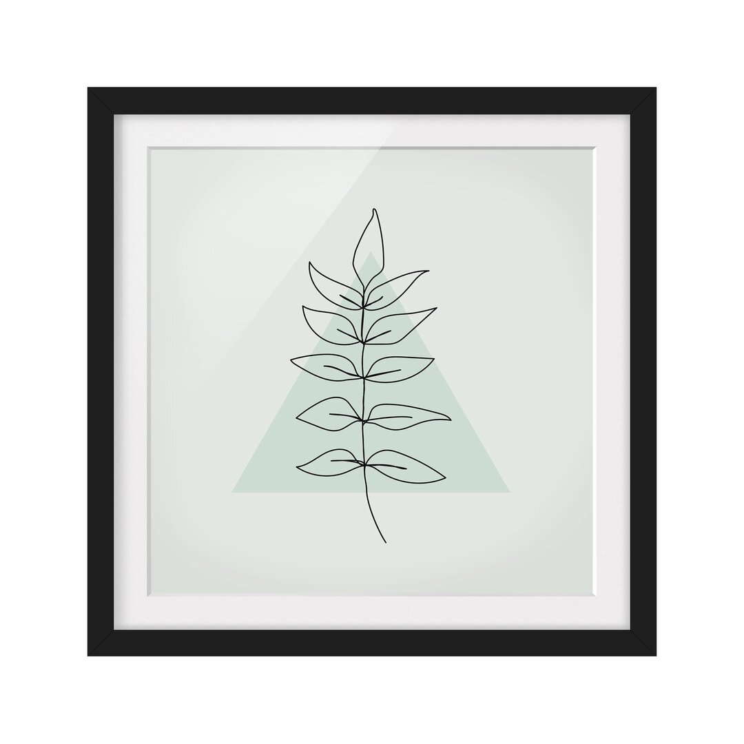 Gerahmtes Poster Branch Geometry Triangle Line Art