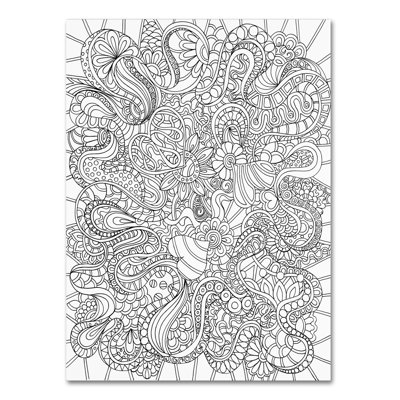 Clarke "Mixed Coloring Book 44" by Kathy G. Ahrens Graphic Art on Wrapped Canvas