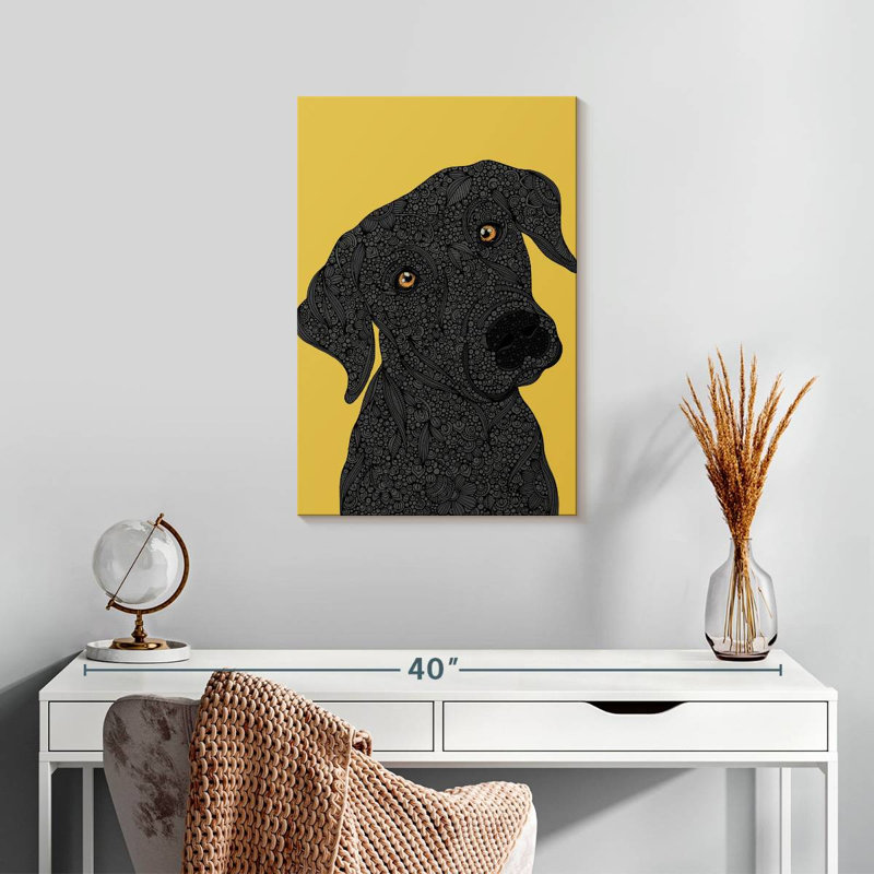Brampt Black Labrador, 24" H x 16" W
