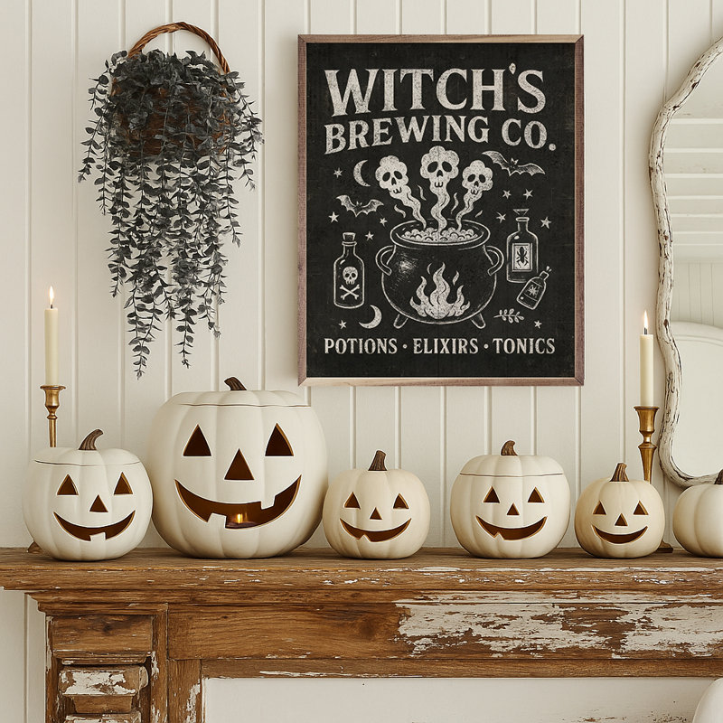 Witch's Brewing Co, H 20 po x l 16 po