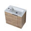 Meuble-lavabo pour salle de bain avec lavabo, 22 po pour les petites salles de bain, style flottant, porte à fermeture en douceur, lavabo en céramique, poignée noire mate 22 po x 13 po, salle de bain, design, accent, moderne-959630992