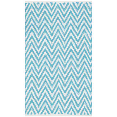 Haqeem Hand Woven Cotton Chevron Rug