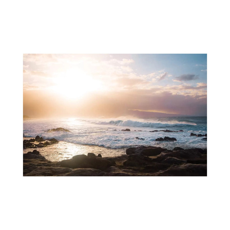 Colorful Waves by Lucas Moore - Wrapped Canvas Print, 20.32 cm H x 30.48 cm W