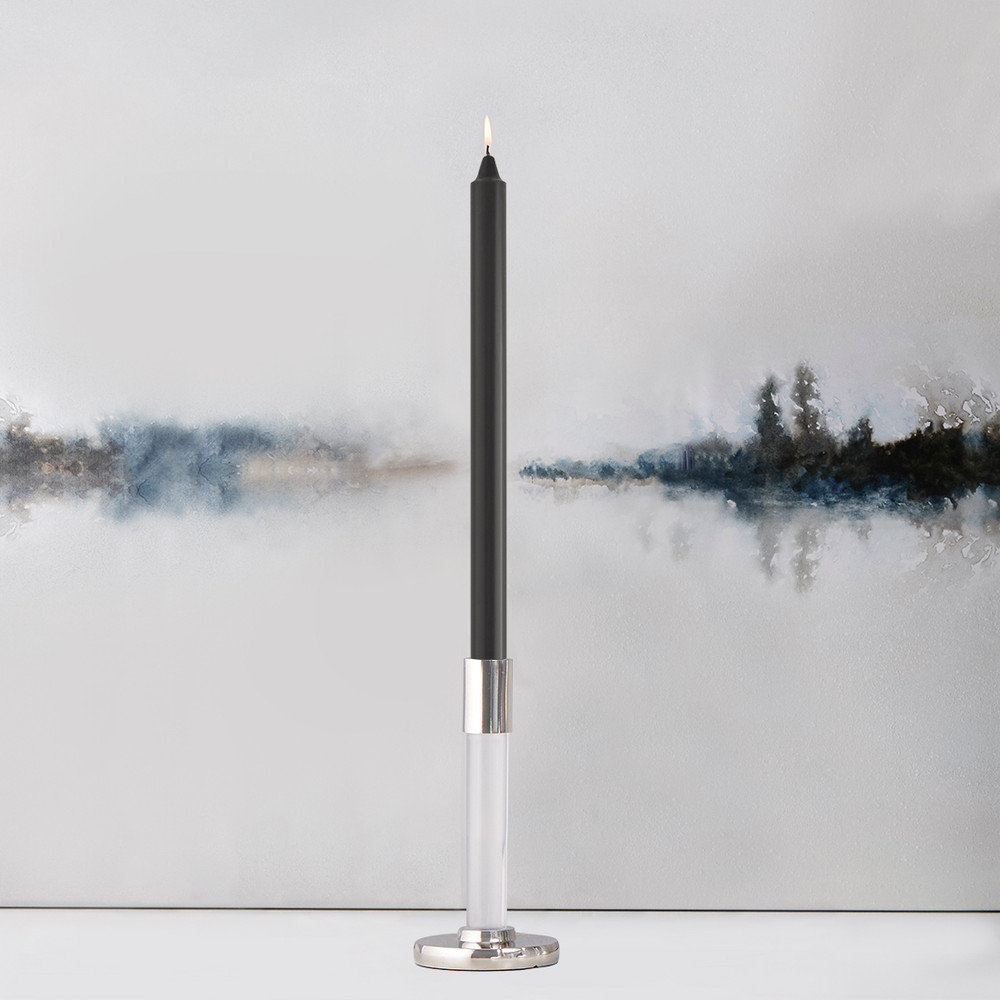 Root Candles Unscented Taper Candle, 12" H x 0.88" W x 0.88" D, Black