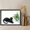 «Black Christmas Vintage encadré, art mural de chat de Noël», impressions de style rétro