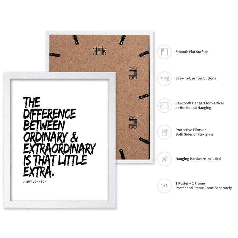 Ordinaire et extraordinaire, Poster, 18"H x 24"W, White Framed
