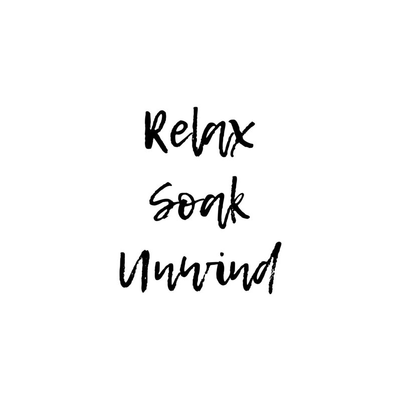 Relax Soak Unwind by Pixy Paper - Wrapped Canvas Print, 66.04 cm H x 45.72 cm W x 3.175 cm D