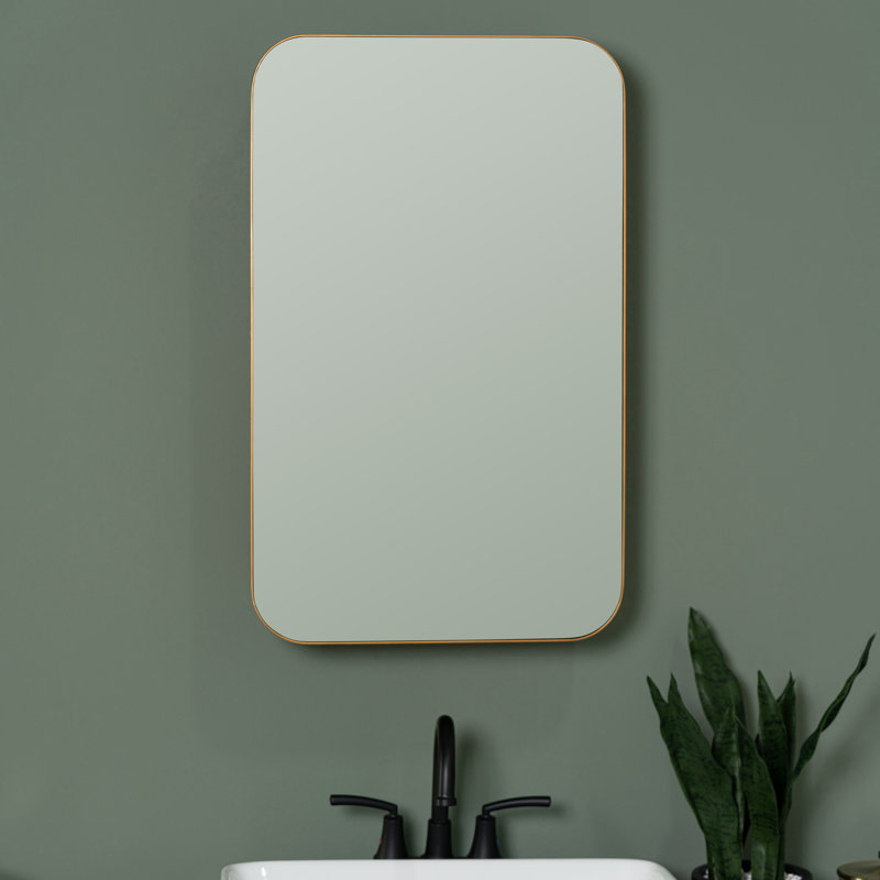 Eaton Medicine Cabinet, Recess and Surface Mount, Gold