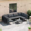  Garden Sofa Set 6 Pcs Anthracite Steel