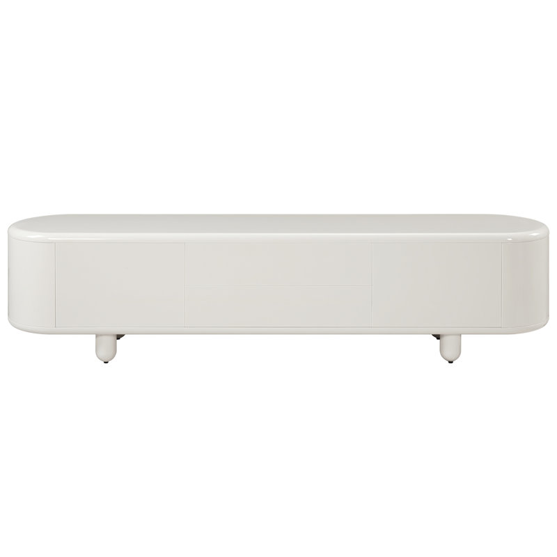 Keely White High Gloss TV Stand