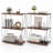 Rebrilliant 2 Pcs 3-tier Multipurpose Display Rack Freestanding Bookcase With Metal Frame Walnut