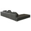 Canapé modulaire 112,7 po avec méridienne modulaire d'angle avec repose-pieds mobile pour le salon, noir