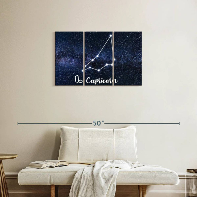Adella Capricorn Zodiac Constellation, 20" H x 33" W