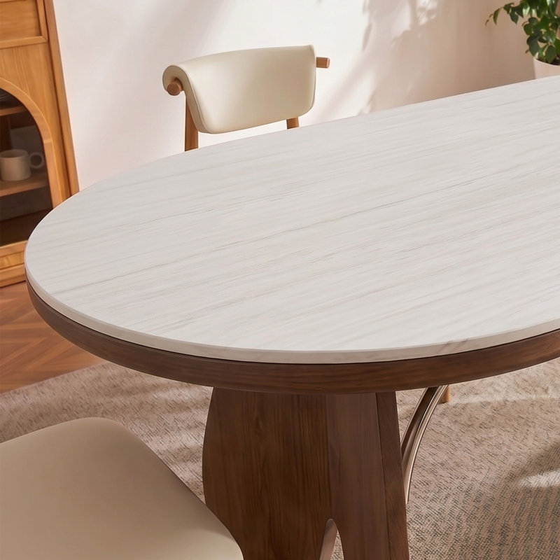 Table de salle à manger ovale de 55 po Hugette, 29.5" H x 31.5" L x 55.1" W