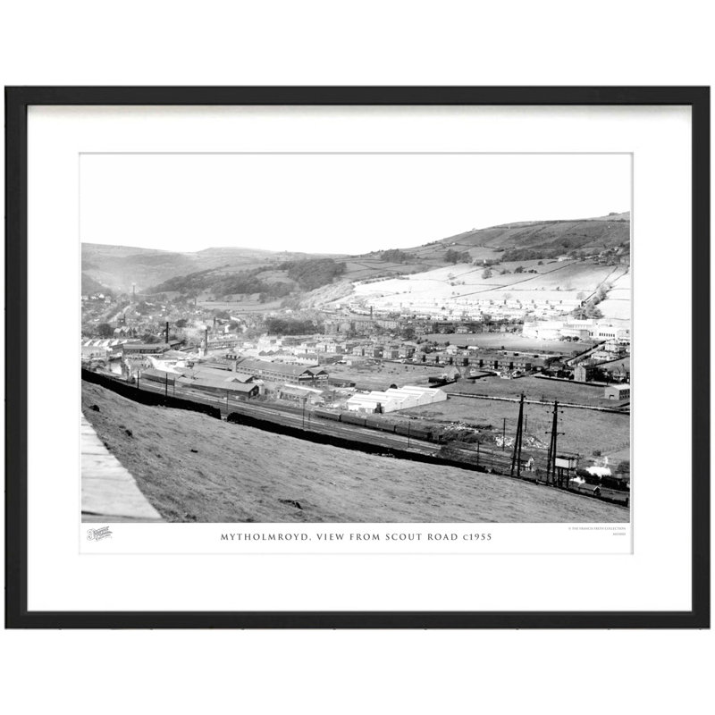 Mytholmroyd, View From Scout Road C1955 - Single Picture Frame Print, 40cm H x 50cm W x 2.3cm D