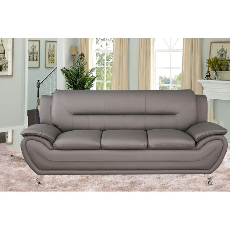 Petitt 80.3'' Faux Leather Sofa
