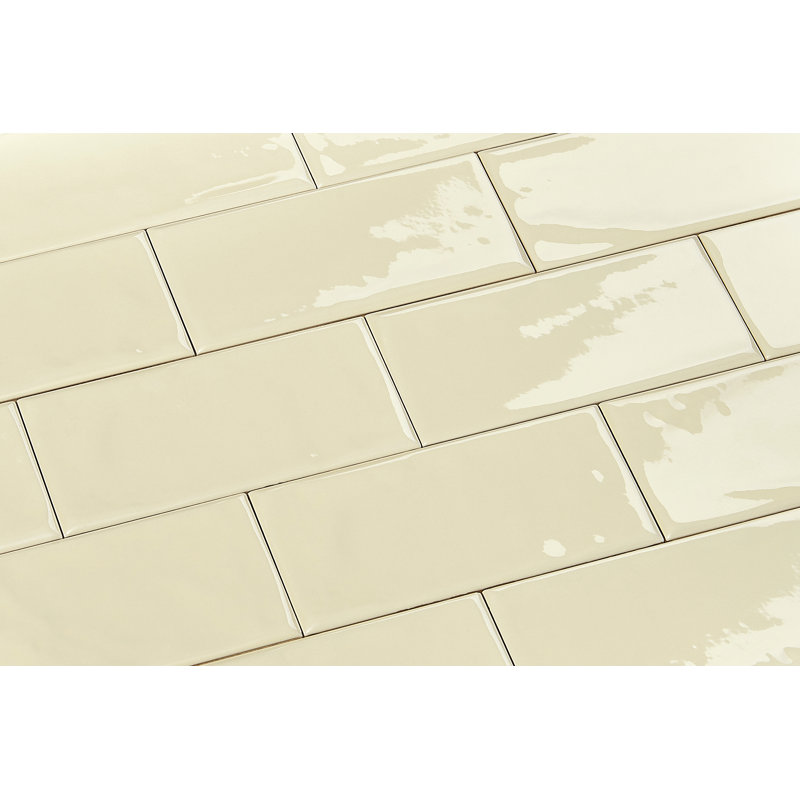 Carreau de céramique Mason 3 "x 6", Crème à la vanille