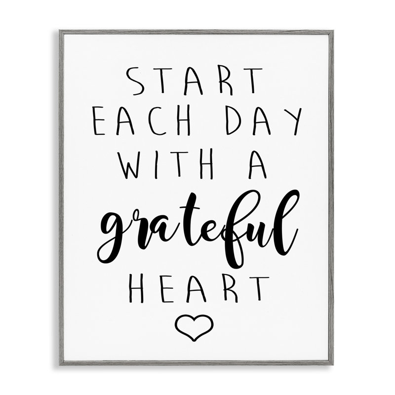 Art de giclée encadrée "Grateful Heart" par Ashley Calhoun bh-867, Estampe numérique Farmhouse, H 14 po x l 11 po