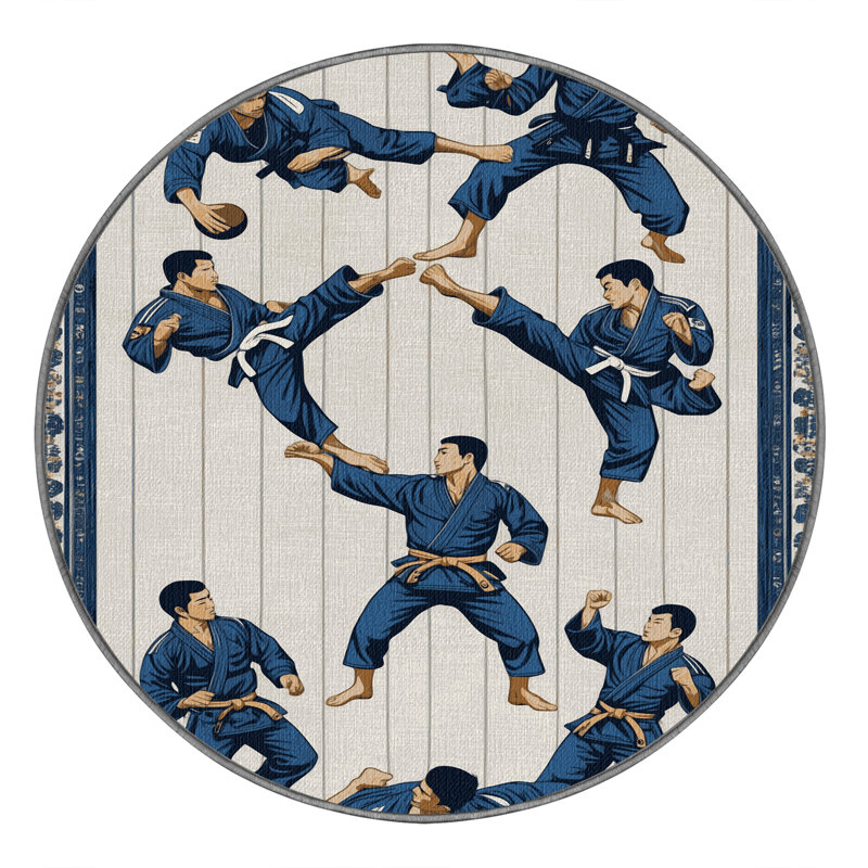 Tapis lavable de sport Judo, Rond 5 pi