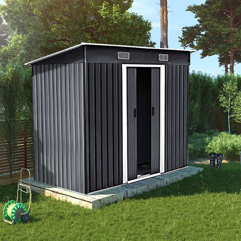4x8FT Metal Storage Tool Shed for Garden Patio