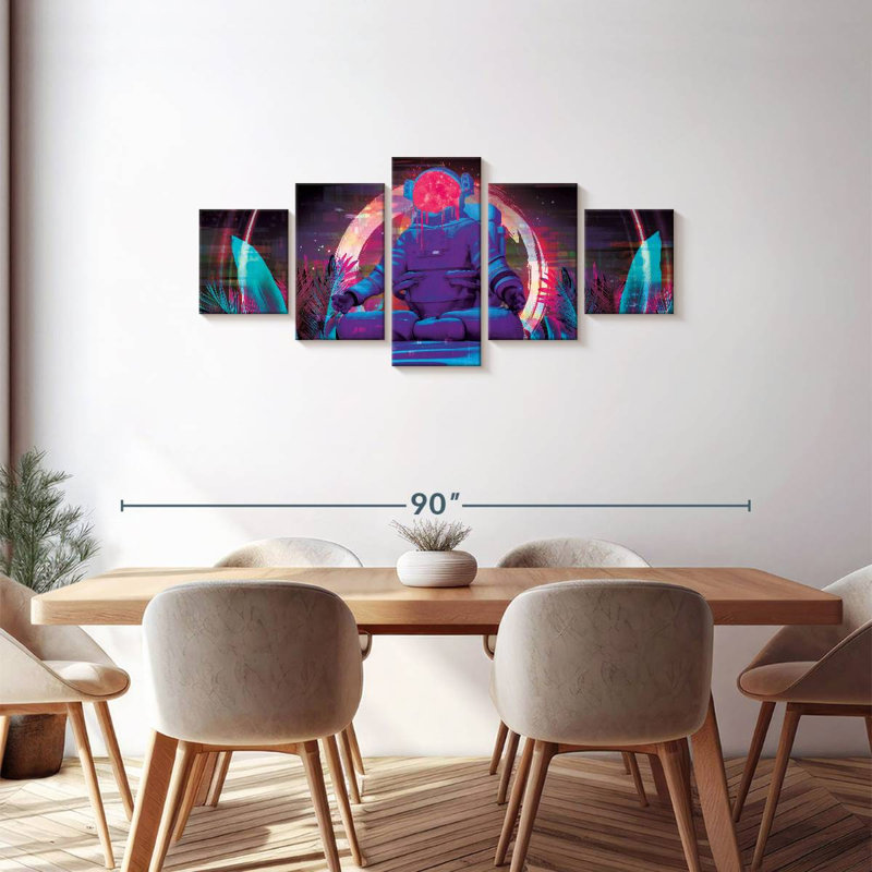 Meditating Astronaut, 30" H x 68" W
