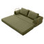 Canapé-lit convertible, canapé de plancher pliable en velours côtelé et coussins, multifonctionnel pour le salon et la chambre à coucher, vert-128896584