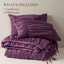 Édredon simple / simple TG de couleur mauve, avec détails et attaches, doux et moelleux pour une utilisation toute l'année, 100 pièces standard 2, microfibre avec un design romantique, toute chaleur, facile d'entretien-131465233-131465234