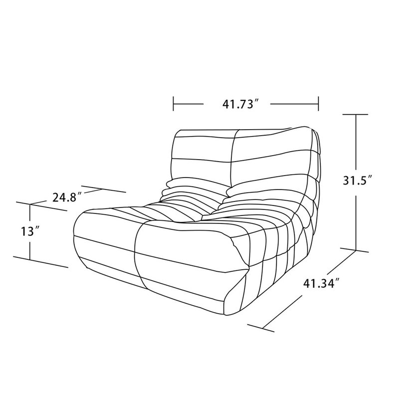Cozy Modern Lounge Chair, Grey Microfiber / Microsuede