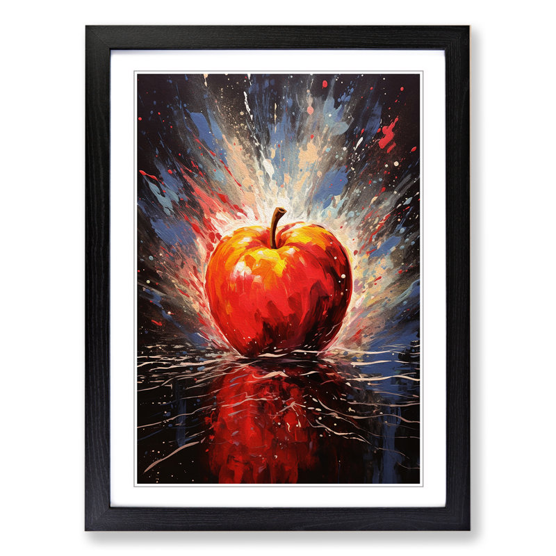 Apple Impressionism - Framed Print, Black, 46cm H x 34cm W x 2cm D