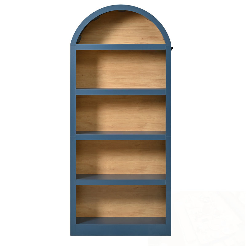 Yetta arquée avec tablettes ouvertes, Bleu
