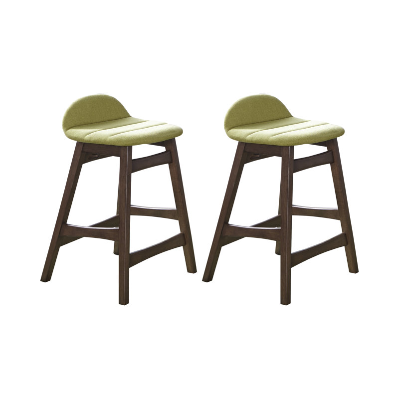 Paulina Bar Stool, Green, Counter Stool (24" Seat Height)