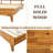 Caden Solid Wood Platform Bed with Adjustable Headboard, Mid-Century Modern-482096221-482096211