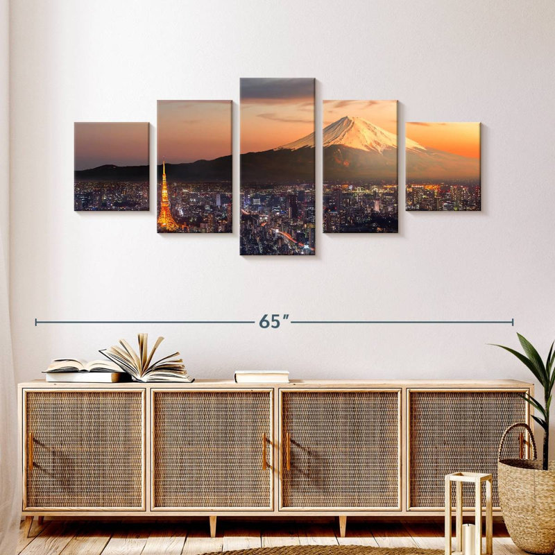 Blazing Tokyo Tower, 24" H x 55" W