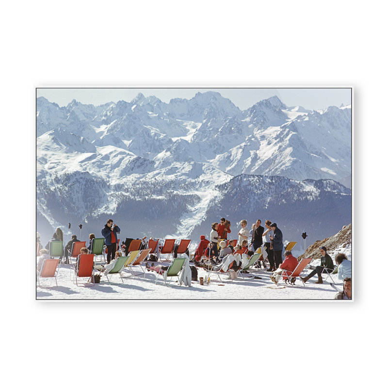 Lounging In Verbier Print by Getty Gallery, 32" H x 48" W x 2" D, White