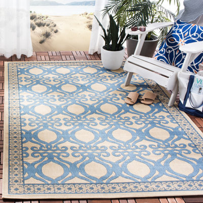 Tapis d'intérieur / extérieur à motif géométrique Claudis Performance