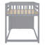 Lit superposé simple au-dessus de simple avec 4 tiroirs, 3 tablettes et construction en pin massif pour un gain de place et de durabilité-881558836-881558837
