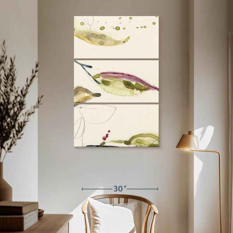 Harnek Leaf Branch Triptych III