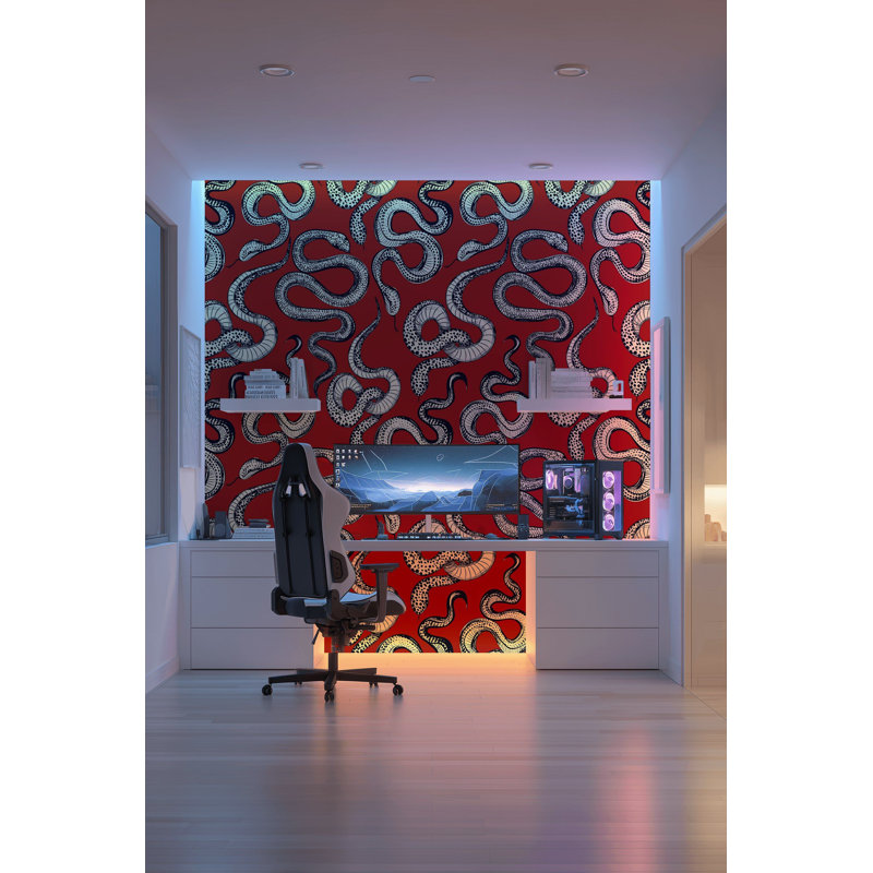 Papier peint Snake, Rouge