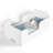 Bear-Shaped Toddler Floor Bed for Boys & Girls Ages 3-6, Safe Pine Wood Cot with Rounded Corners, White-1297652006