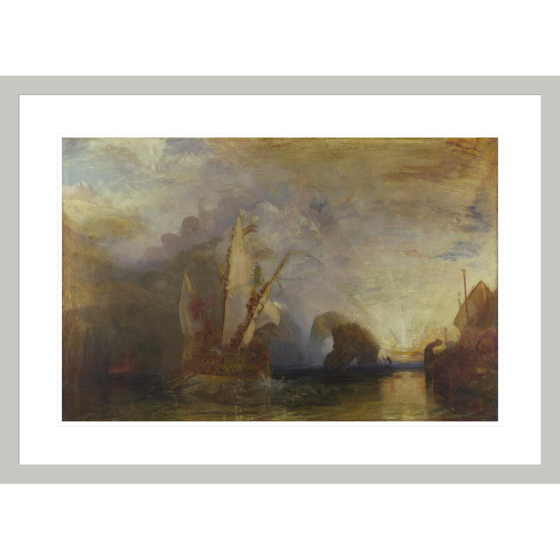 «Ulysses moquer Polyphemus - Homer's Odyssey» par Joseph Mallord William Turner - impression giclée encadrée
